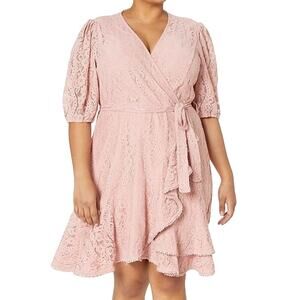 knee length dresses for ladies Katalina Pink and White Lace Mini Dress - US 6 main image 0
